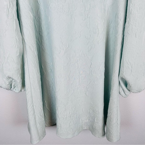 Sachin + Babi Rhinebeck Mini Dress Puff Sleeve Light Blue Mint 4 - Picture 3 of 12